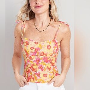 Old Navy linen blend floral top